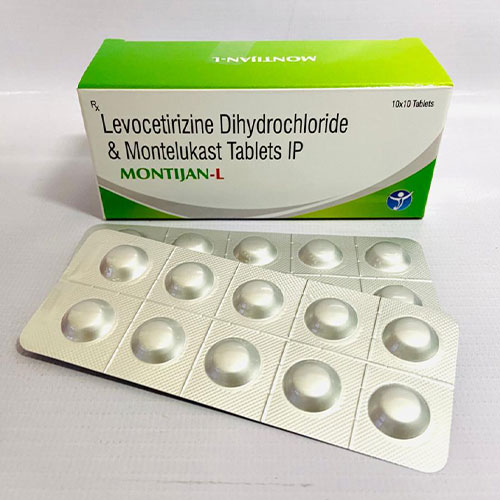 Product Name: MONTIJAN L, Compositions of MONTIJAN L are Levocetirizine dihydrochloride and Montelukast - Janus Biotech