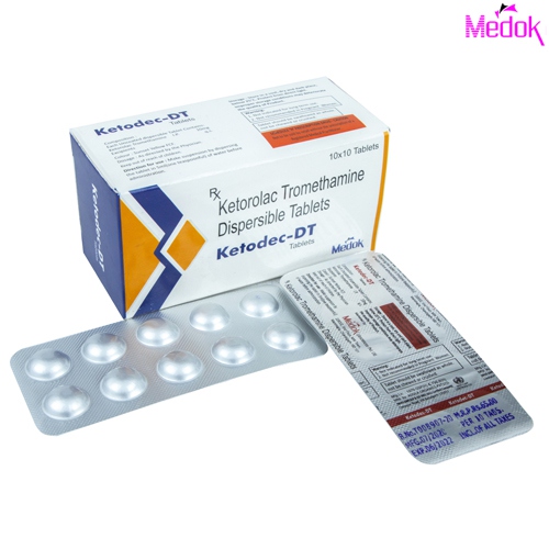 Product Name: Ketodec DT, Compositions of Ketodec DT are Ketordec DT Dispersible Tab - Medok Life Sciences Pvt. Ltd