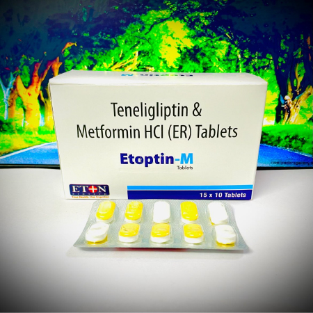 Product Name: Etoptin M, Compositions of Etoptin M are Teneligliptin & Metfortin HCI (ER) Tablets - Eton Biotech Private Limited