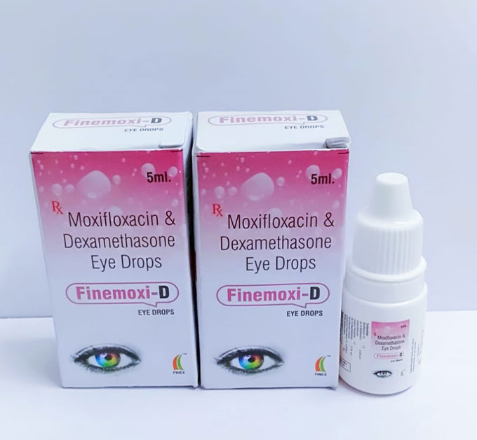 Product Name: Finemoxi D, Compositions of Finemoxi D are Moxifloxacin & Dexamethasone - Finex Lifecare