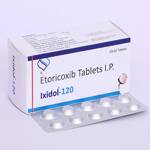 Product Name: IXIDOL 120, Compositions of IXIDOL 120 are Etoricoxib Tablets IP - Biomax Biotechnics Pvt. Ltd