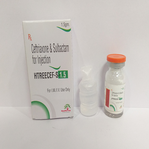 Product Name: Htreecef S 1.5, Compositions of Htreecef S 1.5 are Ceftriaxone & Sulbactam for Injection  - Healthtree Pharma (India) Private Limited