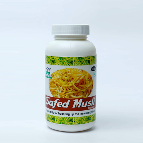 Product Name: SAFED MUSLI POWDER, Compositions of SAFED MUSLI POWDER are Ayurvedic Proprietary Medicine - Divyaveda Pharmacy