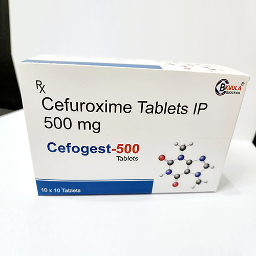 Product Name: Cefogest 500, Compositions of Cefogest 500 are Cefuroxime Tablets IP 500 mg - Bkyula Biotech