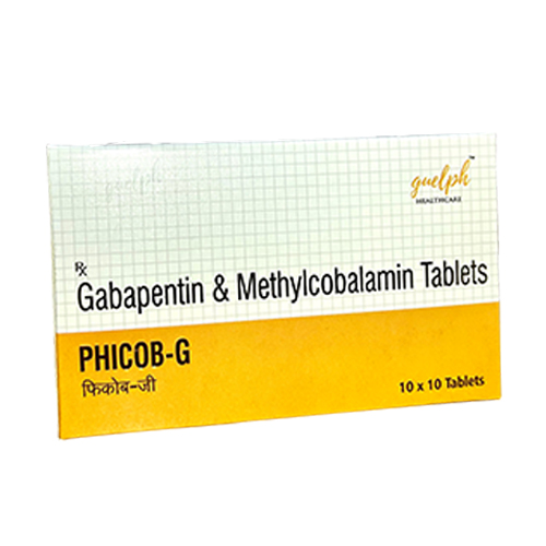 Product Name: Phicob G, Compositions of Phicob G are Gabapentin & Methylcobalamin - Guelph Healthcare Pvt Ltd