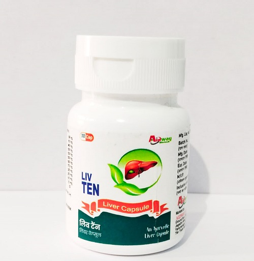 Product Name: Liv Ten, Compositions of are Liver Capsules - Aidway Biotech