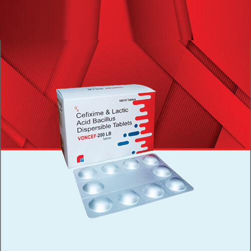 Product Name: VONCEF 200 LB, Compositions of VONCEF 200 LB are Cefixime & Lactic Acid Bacillus Dispersible Tablets - Healthkey Life Science Private Limited