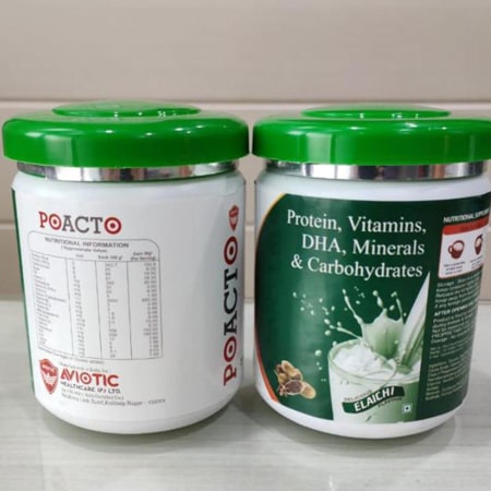 Product Name: Poacto, Compositions of Poacto are Protein,Vitamins , DHA, Minerals & Carbohydrates - Aviotic Healthcare Pvt. Ltd