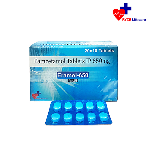 Product Name: Eramol 650, Compositions of Eramol 650 are Paracetamol Tablets IP 650. - Ryze Lifecare