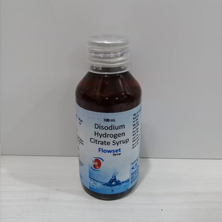 Product Name: Flowset, Compositions of Flowset are Disodium Hydrogen Citrate Syrup - Soinsvie Pharmacia Pvt. Ltd