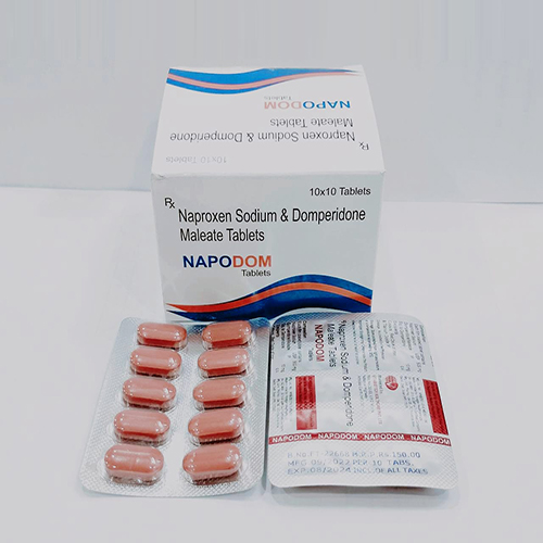 Product Name: Napodom, Compositions of Napodom are Naproxen Sodium & Domperidone Maleate Tablets - Vitabiotech Healthcare Private Limited