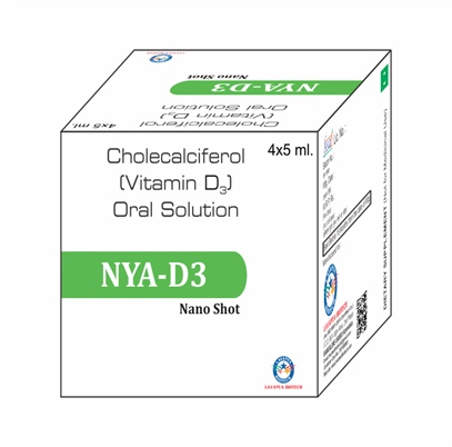 Product Name: NYA D3, Compositions of NYA D3 are Cholecalciferol (Vitamin D3) Oral Solution - Lavanya Biotech