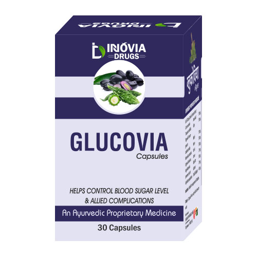 Product Name: Glucovia, Compositions of Glucovia are An Ayurvedic Proprietary Medicine - Innovia Drugs
