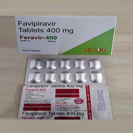 Product Name: Feravir 400, Compositions of Feravir 400 are Favipiravir Tablets 400 mg - Xenon Pharma Pvt. Ltd