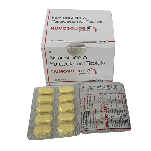 Product Name: Numosolide P, Compositions of Numosolide P are Nimesulide & Paracetamol Tablets - Lifecare Neuro Products Ltd.