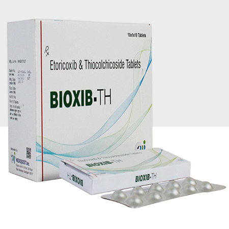 Product Name: BIOXIB TH, Compositions of BIOXIB TH are Etorcoxib & Thiocolchicoside Tablets - Mediquest Inc