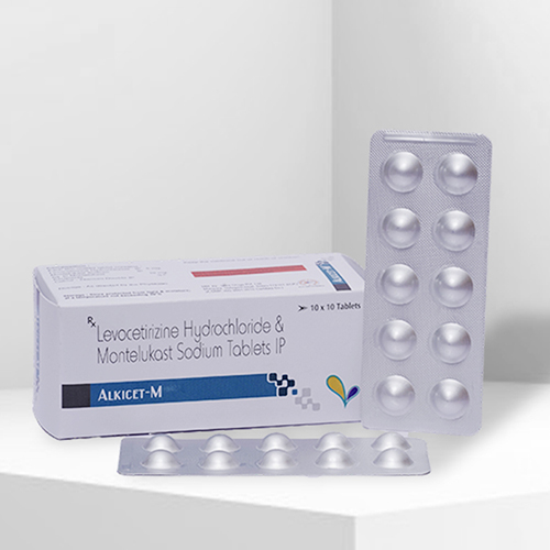 Product Name: Alkicet M, Compositions of Alkicet M are Levocetirizine Hydrochloride and Montelukast Sodium Tablets IP - Velox Biologics Private Limited