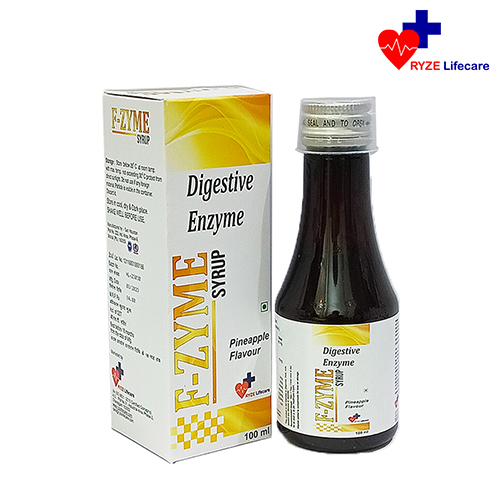Product Name: F Zyme Syrup , Compositions of F Zyme Syrup  are Digestive Enzyme  - Ryze Lifecare