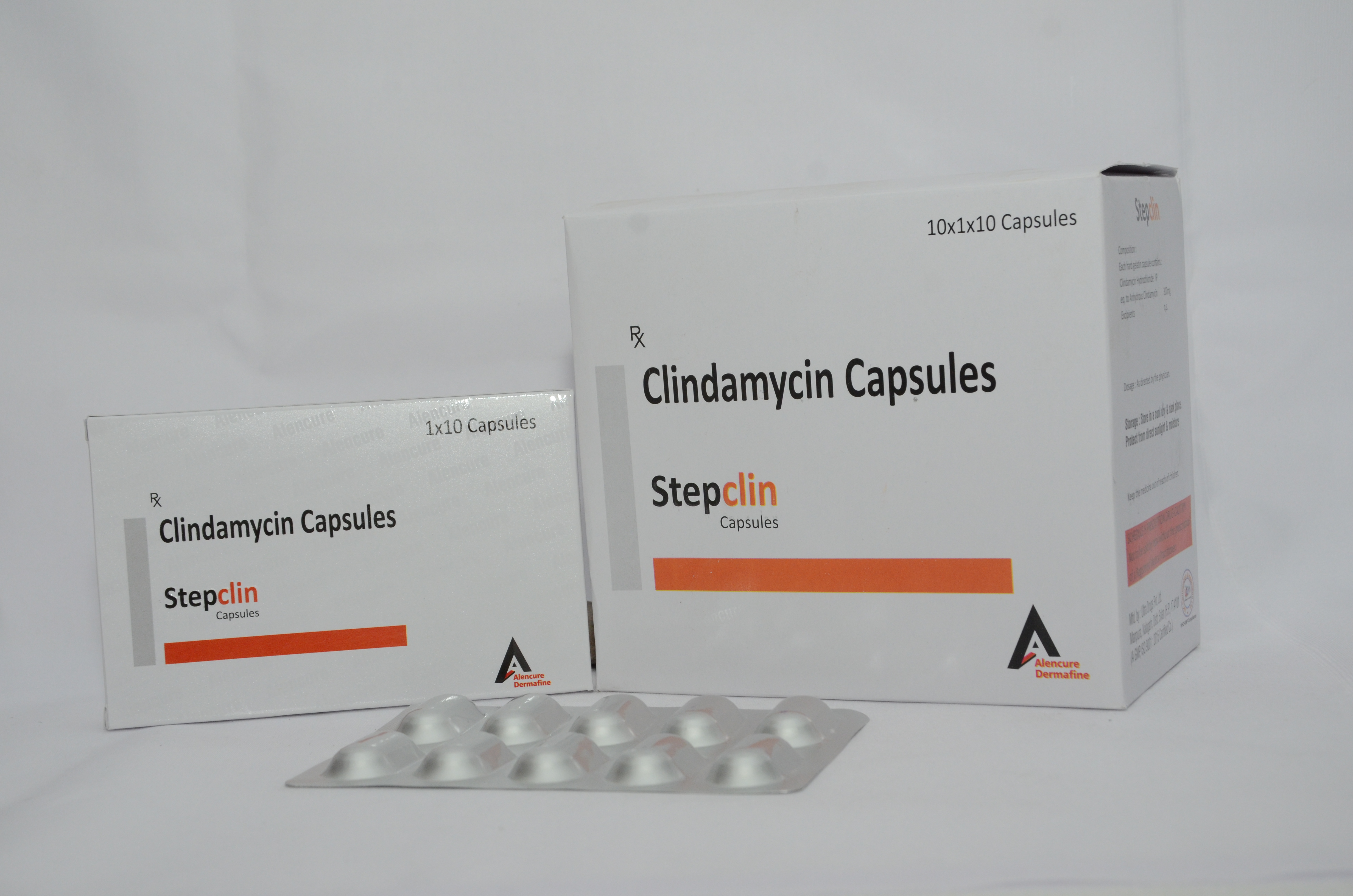 Product Name: STEPCLIN, Compositions of STEPCLIN are Clindamycin Capsules - Alencure Biotech Pvt Ltd