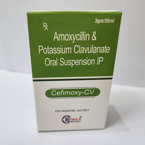 Product Name: Cefimoxy CV , Compositions of Cefimoxy CV  are Amoxycillin and Potassium Clavulanate  Oral Suspension IP - Bkyula Biotech