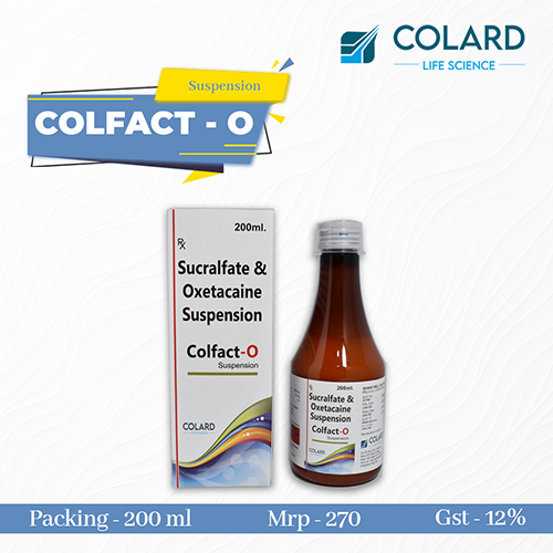 Product Name: , Compositions of  are Sucralfate & Oxetacaine Suspension - Colard Life Science