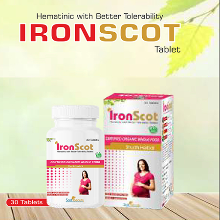 Product Name: IronScot, Compositions of IronScot are Hematinic with Better Tolerability - Scothuman Lifesciences