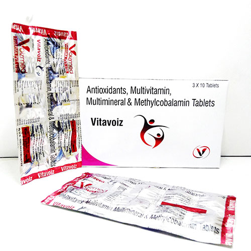 Product Name: Vitavoiz, Compositions of Vitavoiz are Antioxidants MULTIVITAMIN - Voizmed Pharma Private Limited