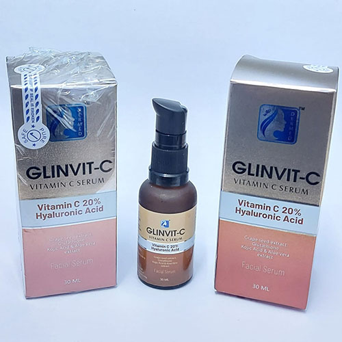 Product Name: Glinvit C, Compositions of Glinvit C are Vitamin C 20% Hyaluronic Acid - WHC World Healthcare
