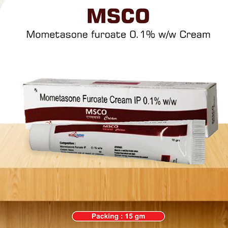 Product Name: Msco, Compositions of Msco are Mometasone Furoate 0.1% w/w cream - Scothuman Lifesciences