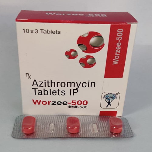 Product Name: Worzee 500 , Compositions of Worzee 500  are Azithromycin Tablets IP - WHC World Healthcare