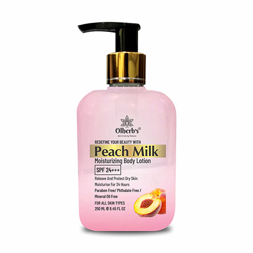 Product Name: Peach Milk, Compositions of Peach Milk are Moisturing Body Lotion - Biofrank Pharmaceuticals (India) Pvt. Ltd