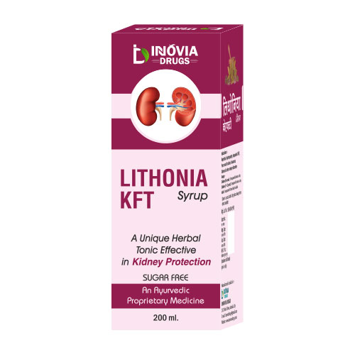 Product Name: Lithonia KFT, Compositions of Lithonia KFT are A unique Herbal Tonic Effective in Kidney Protection - Innovia Drugs