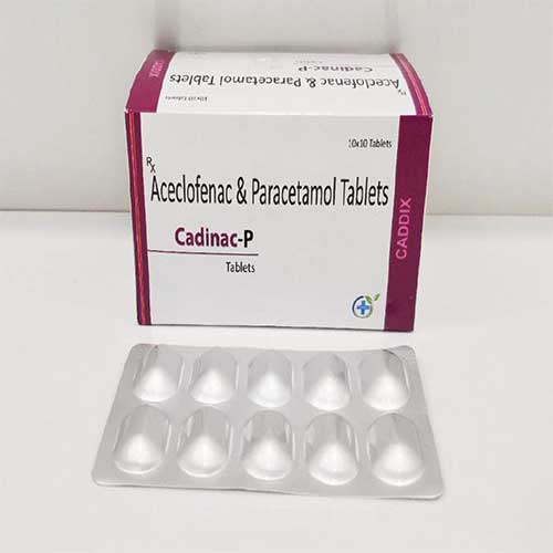 Product Name: Cadinac P, Compositions of Cadinac P are Aceclefenac &  Parecetamol Tablets - Caddix Healthcare