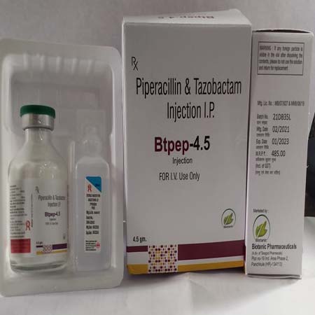 Product Name: Btpep 4.5, Compositions of Btpep 4.5 are Piperacillin & Tazobactam Injection I.P. - Biotanic Pharmaceuticals