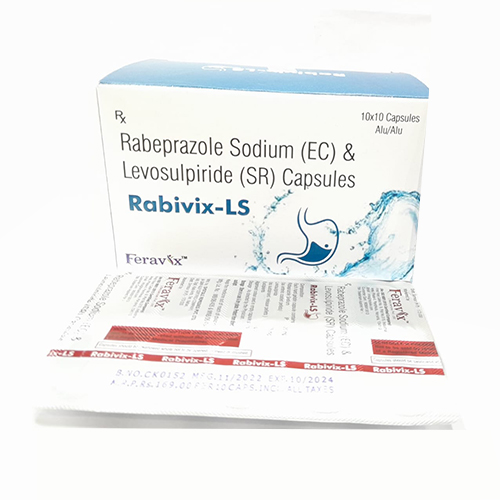 Product Name: Rabivix LS, Compositions of Rabivix LS are Rabeprazole Sodium (EC) and Levosulpiride (SR) Capsules - Feravix Lifesciences