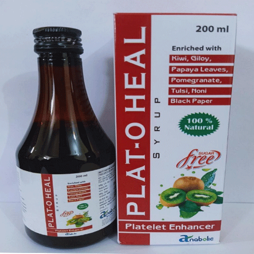 Product Name: Plat O Heal, Compositions of Plat O Heal are Platelet Enhancer - Anabolic Remedies Pvt Ltd