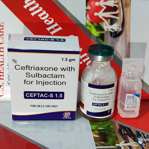 Product Name: CEFTAC S 1.5, Compositions of CEFTAC S 1.5 are Ceftriaxone with Sulbactam for Injection - C.S Healthcare