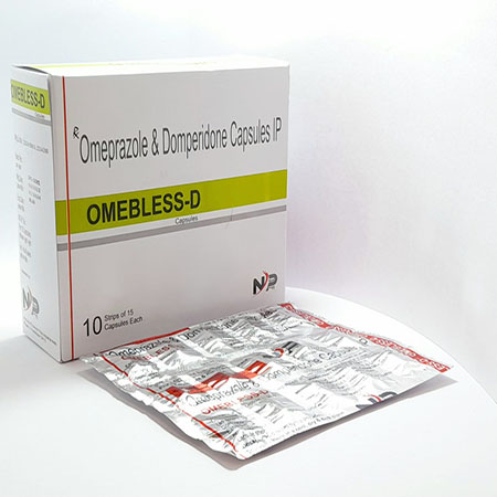 Product Name: Omebless D, Compositions of Omebless D are Omeprazole And Domperidone Capsules Ip - Noxxon Pharmaceuticals Private Limited