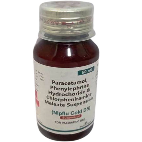 Product Name: Nipflu Cold DS, Compositions of Nipflu Cold DS are PARACETAMOL IP 250 MG PHENYLEPHRINE HYDROCHORIDE IP 5 MG CPM2 mg MENTHOL IP 1 MG  - Bionexa Organic