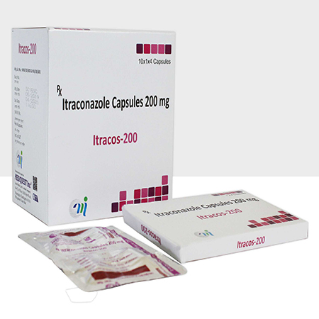 Product Name: ITRACOS 200, Compositions of Itraconazole Capsules 200mg are Itraconazole Capsules 200mg - Mediquest Inc