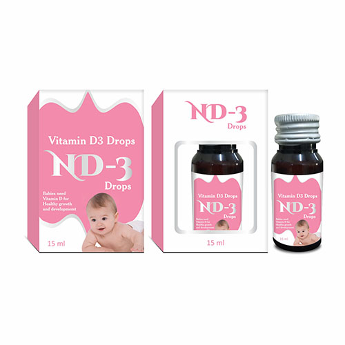Product Name: Nd 3, Compositions of Nd 3 are Vitamin D3 Drops - Biofrank Pharmaceuticals (India) Pvt. Ltd