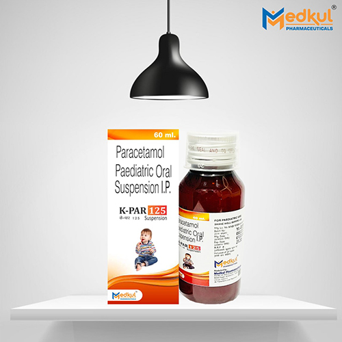 Product Name: K Par 125, Compositions of K Par 125 are Paracetamol,Paediatric Oral Suspension I.P. - Medkul Pharmaceuticals