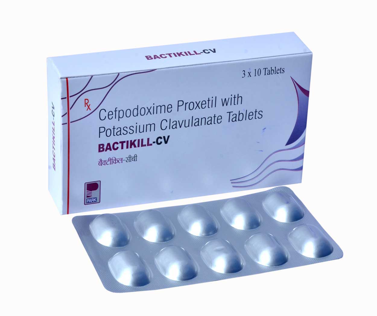 Product Name: BACTIKILL CV, Compositions of BACTIKILL CV are Cefpodoxime Proxetil with Potassium Clavulanate Tablets - Park Pharmaceuticals