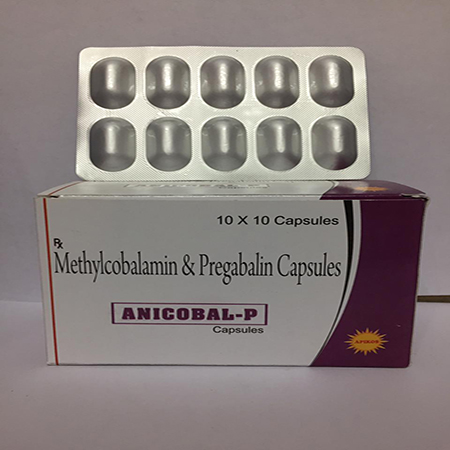 Product Name: ANICOBAL P, Compositions of ANICOBAL P are Methylcobalamin & Pregabalin Capsules - Apikos Pharma