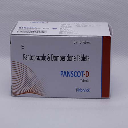 Product Name: Panscot D, Compositions of Panscot D are Pantoprazole & Domperidone Tablets - Norvick Lifesciences