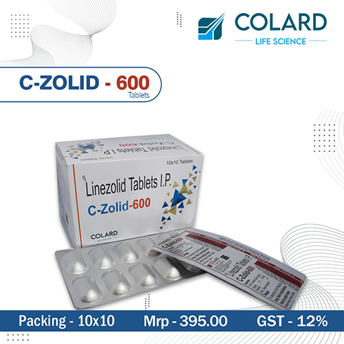 Product Name: C ZOLID   600, Compositions of C ZOLID   600 are Linezolid Tablets IP - Colard Life Science