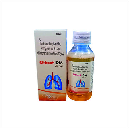 Product Name: Othcof DM, Compositions of Othcof DM are Dextromethorphan Hbr,Phenylephrin Hcl & Chlorpheniramine Maleate Syrup - Biosky Remedies