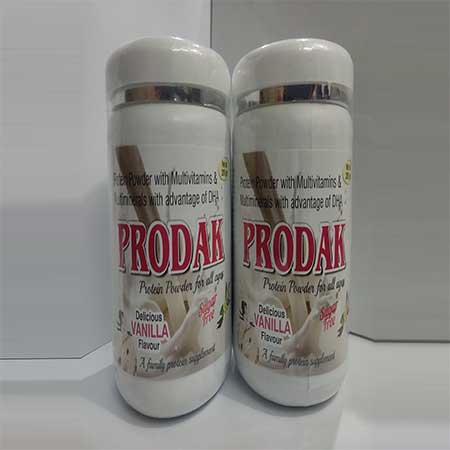 Product Name: Prodek, Compositions of Prodek are Protien Fortified With Essential Vitamins,Lycopene,DHA & Minerals - Dakgaur Healthcare