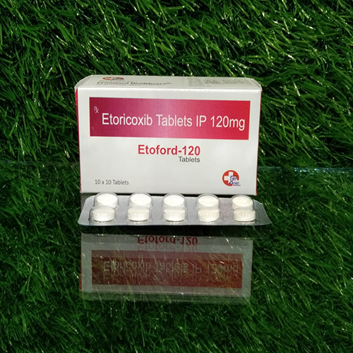 Product Name: Etoford 120, Compositions of Etoford 120 are Etocoxib Tablets IP 120 MG - Crossford Healthcare