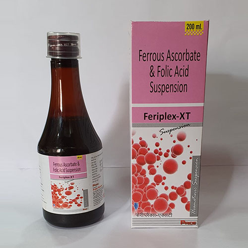 Product Name: Feriplex XT, Compositions of Feriplex XT are Ferrous Ascorbate & Folic Acid Suspension - Pride Pharma